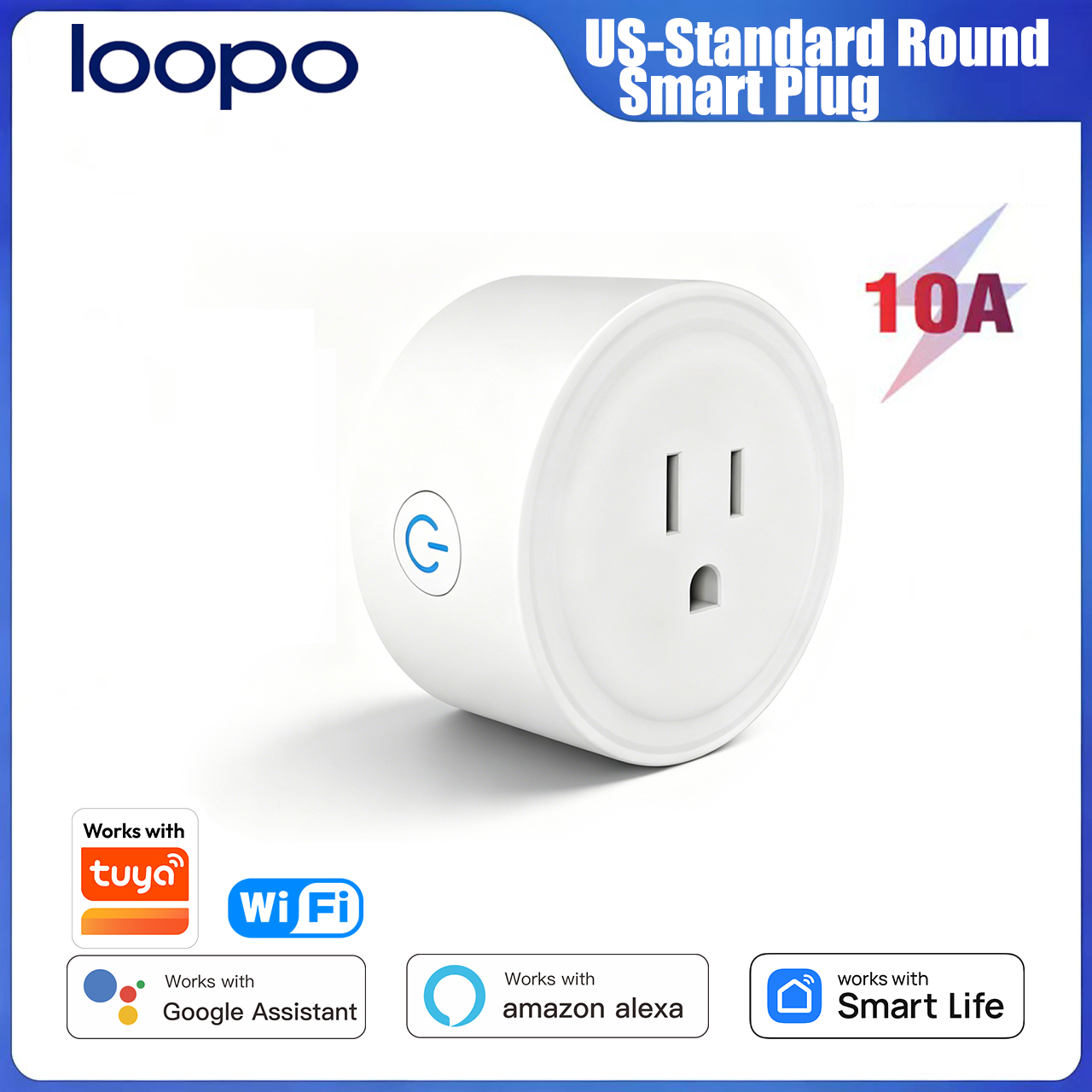 Smart Home Voice Assistant - Tuya WiFi US Round 10A Smart