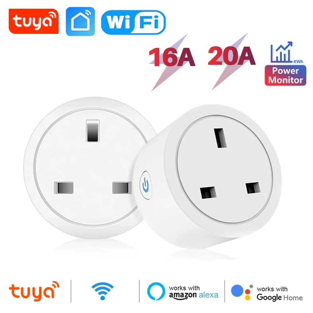 Smart Home Or Smart Home - 20A 16A UK Plug TUYA WIFI