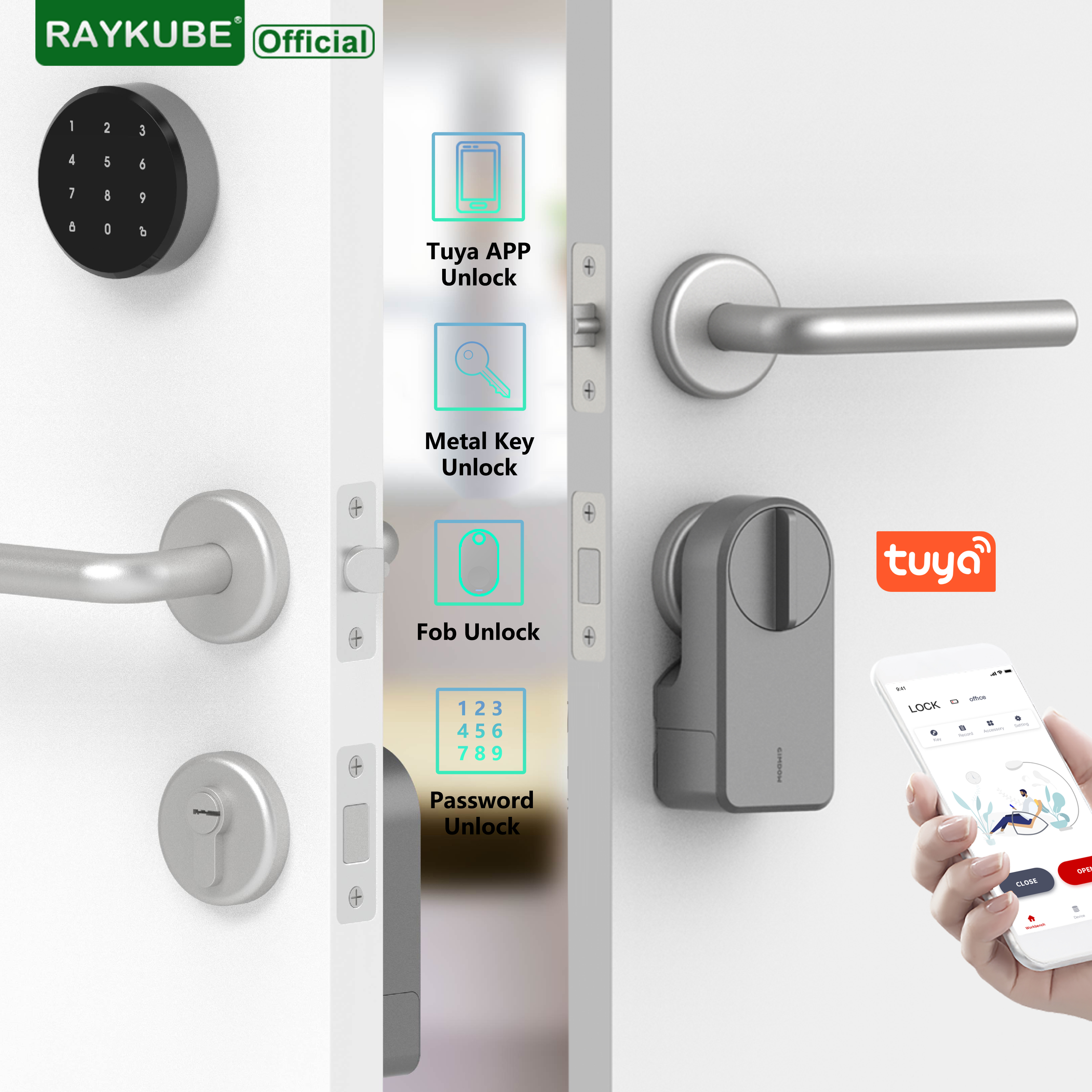 Smart Home Door Lock - RAYKUBE A1 Pro Tuya BEL Smart