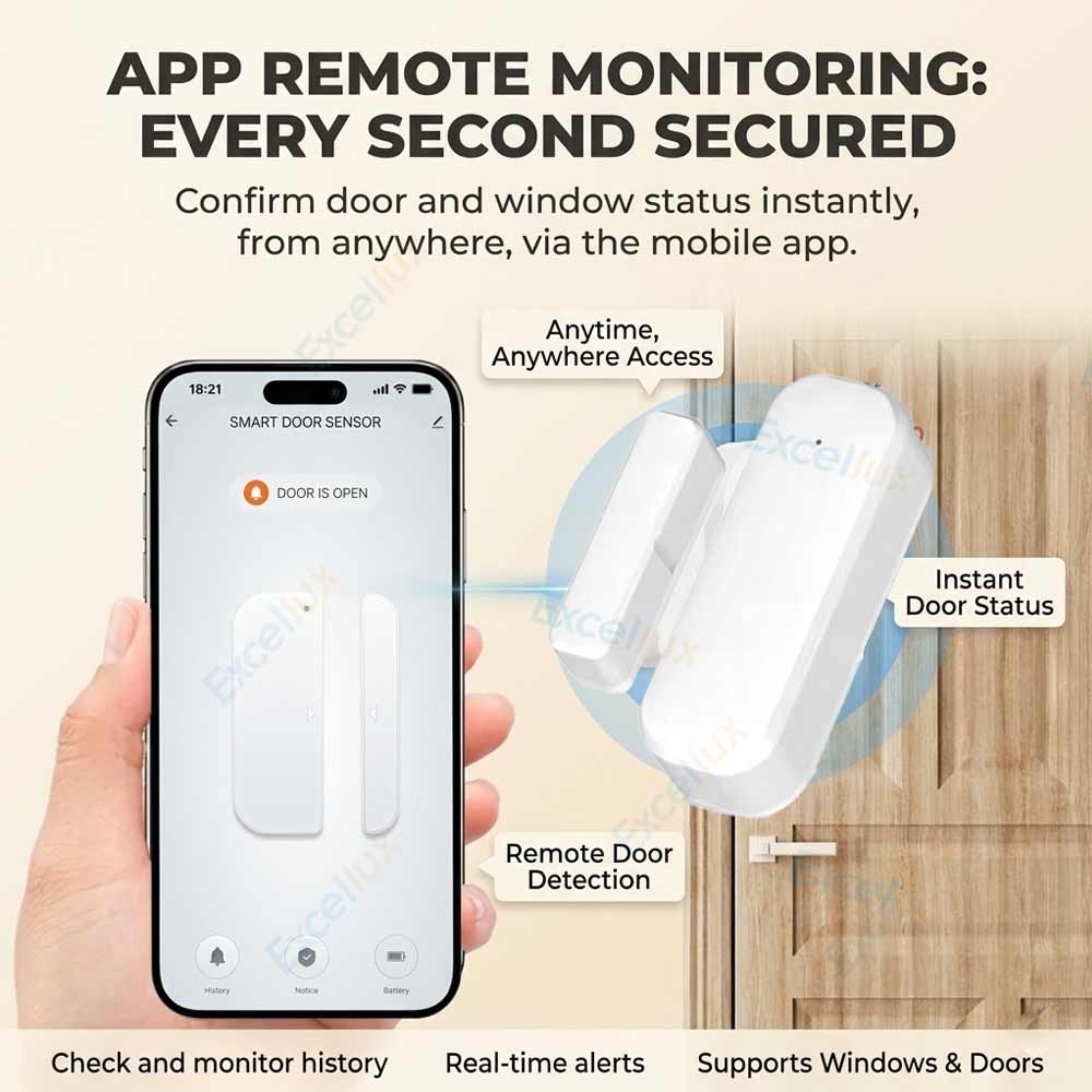 Smart Home Monitoring - Zigbee Door Window Sensor Magnetic Contact
