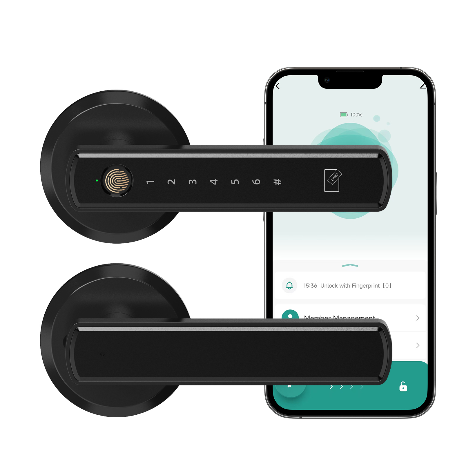 Smart Home Door Lock - Viladepot Handle Shaped Smart Lock Fingerprint