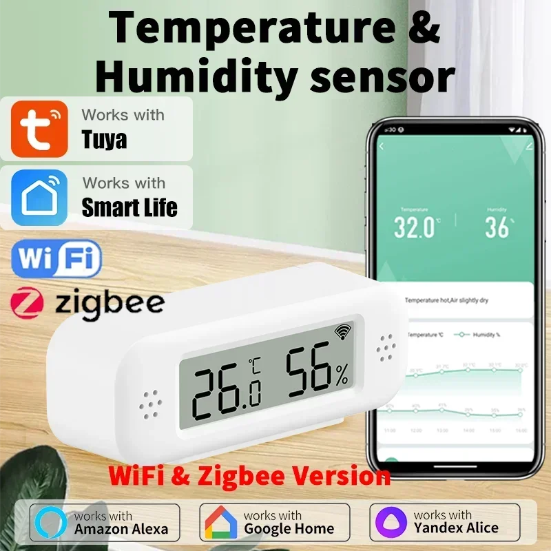 Smart Home Tablet - Tuya Zigbee WiFi Mini Temperature Humidity