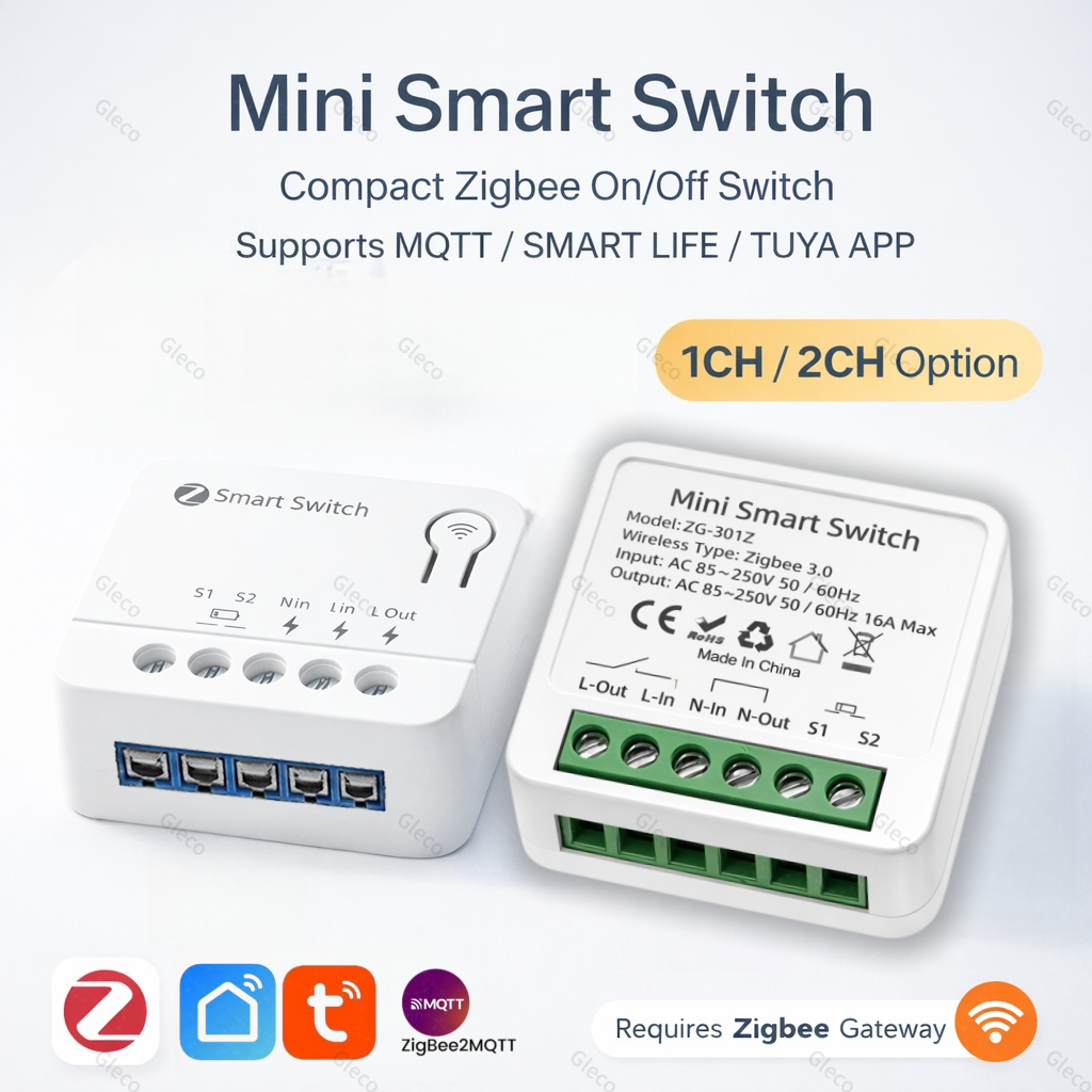 Smart Home Life - Zigbee TUYA 1/2Gang Mini Smart Switch