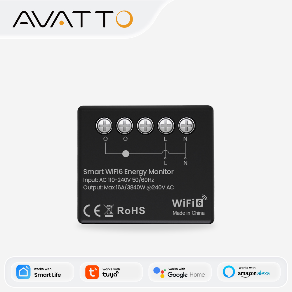 Smart Home Energy Monitor - AVATTO WiFi 6 Mini Smart Energy