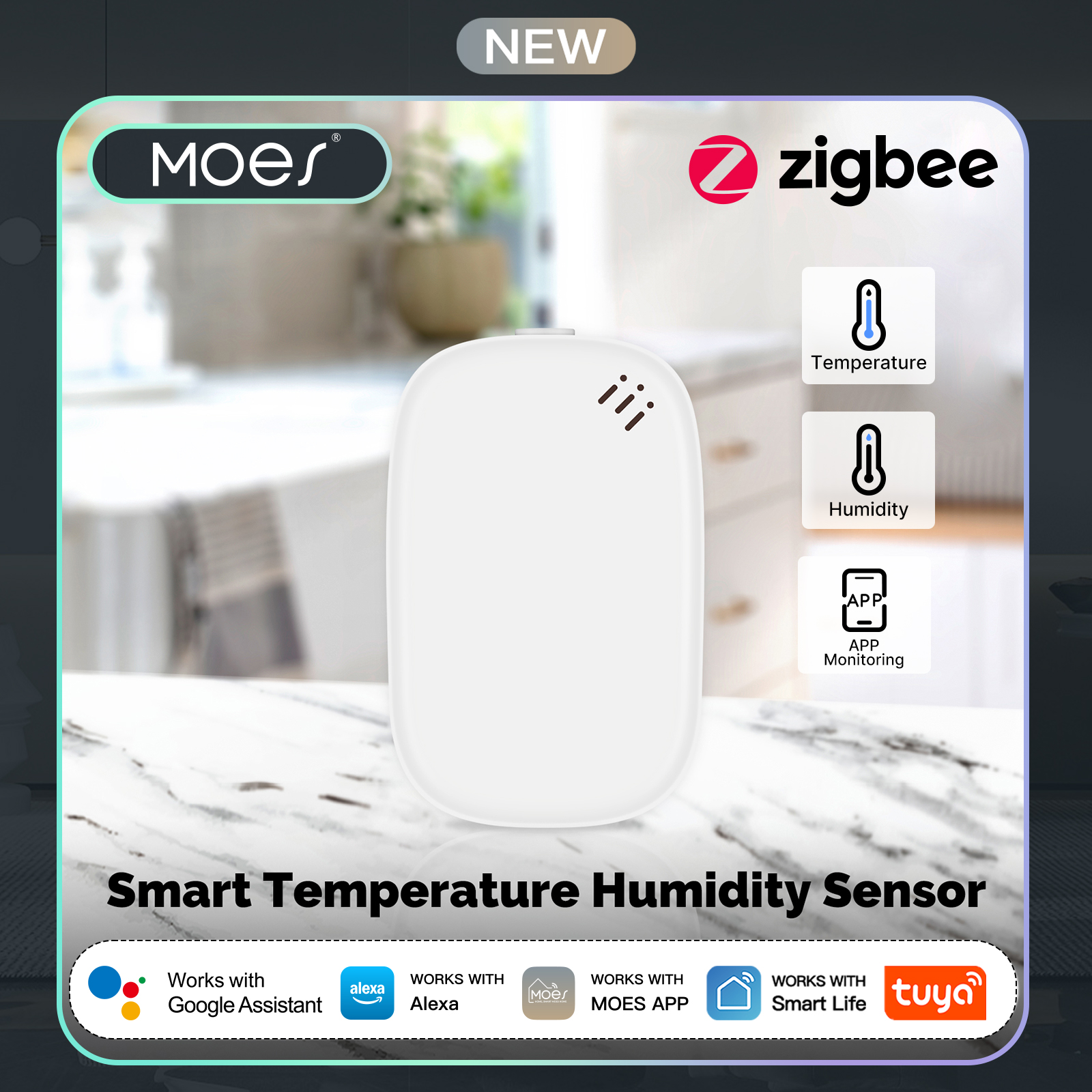 Smart Home Energy Monitor - MOES Tuya Zigbee Smart Temperature Humidity