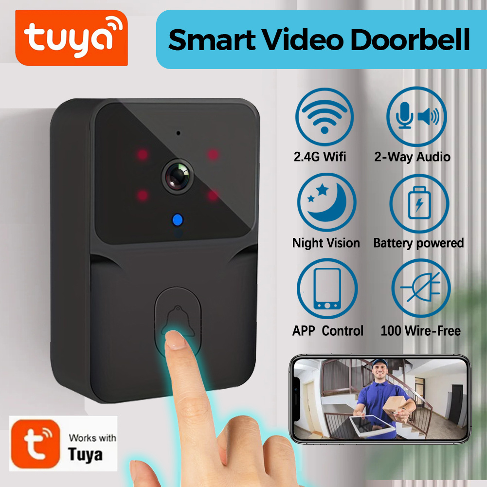 Smart Home Video Doorbell - tuya Wireless smart video doorbell, 2.4G