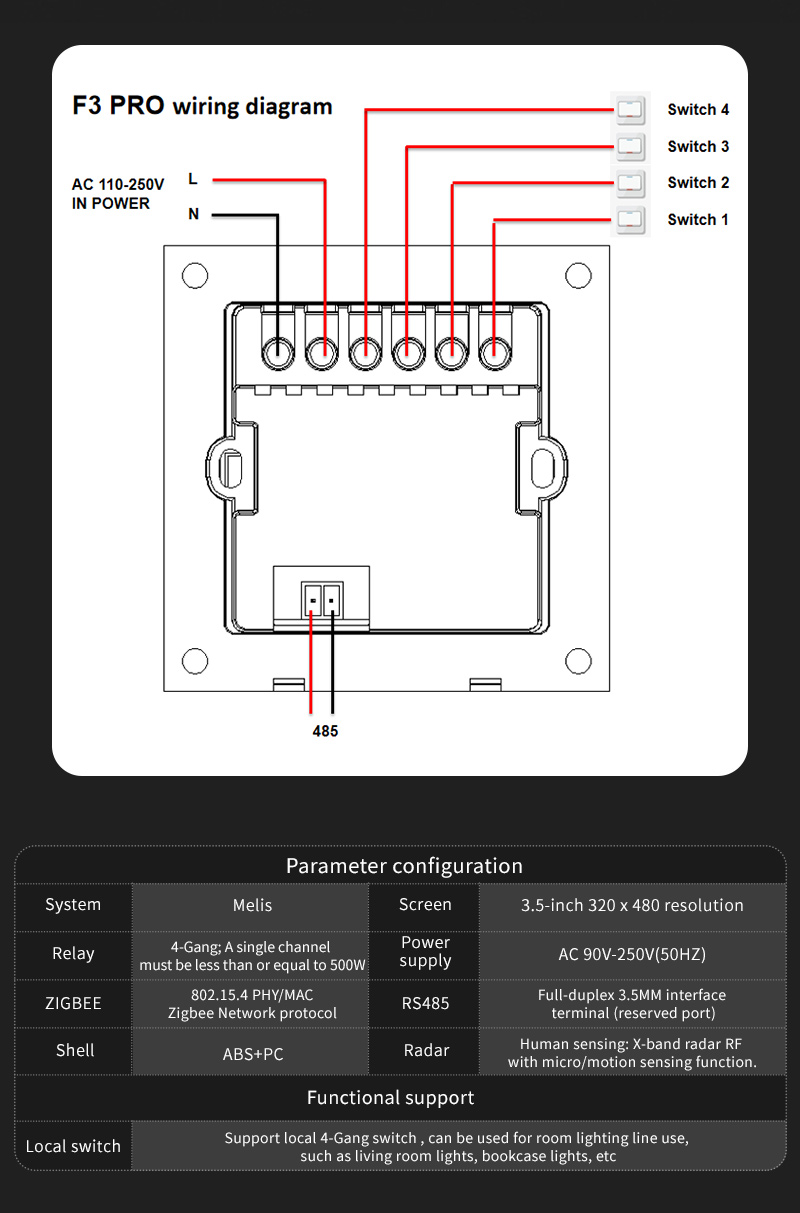 4 Gang Zigbee Smart Life Smart - Smart Home Life のレビューと価格
