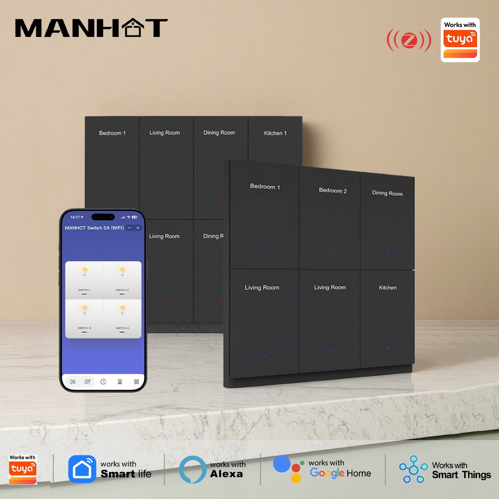 Manhot DIY Name Switch Zigbee  - Smart Home Diy のレビューと価格