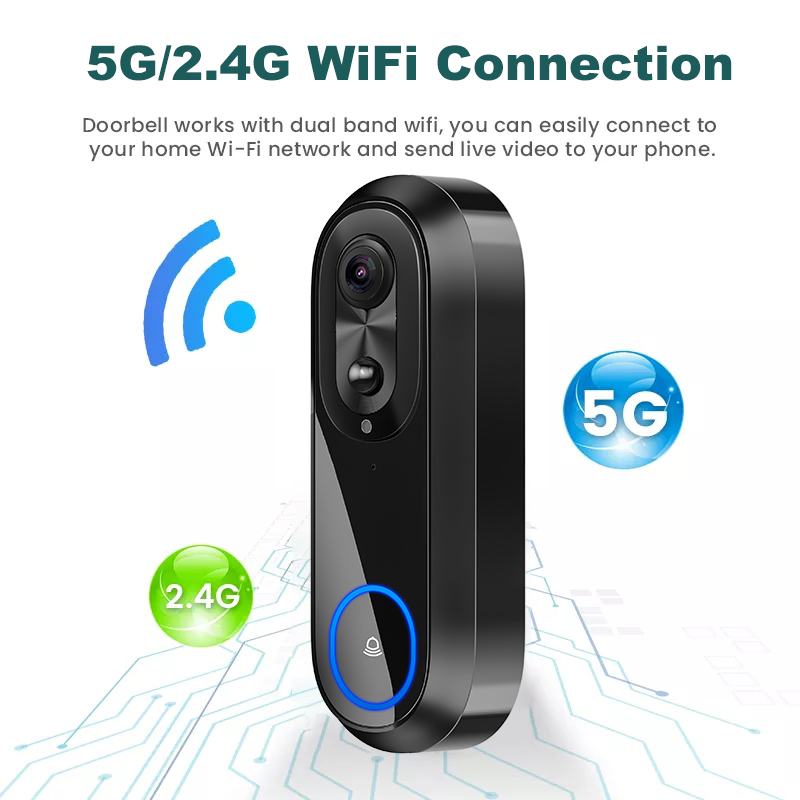 5G 2.4G WiFi Video Doorbell 10 - Smart Home Video Doorbell のレビューと価格