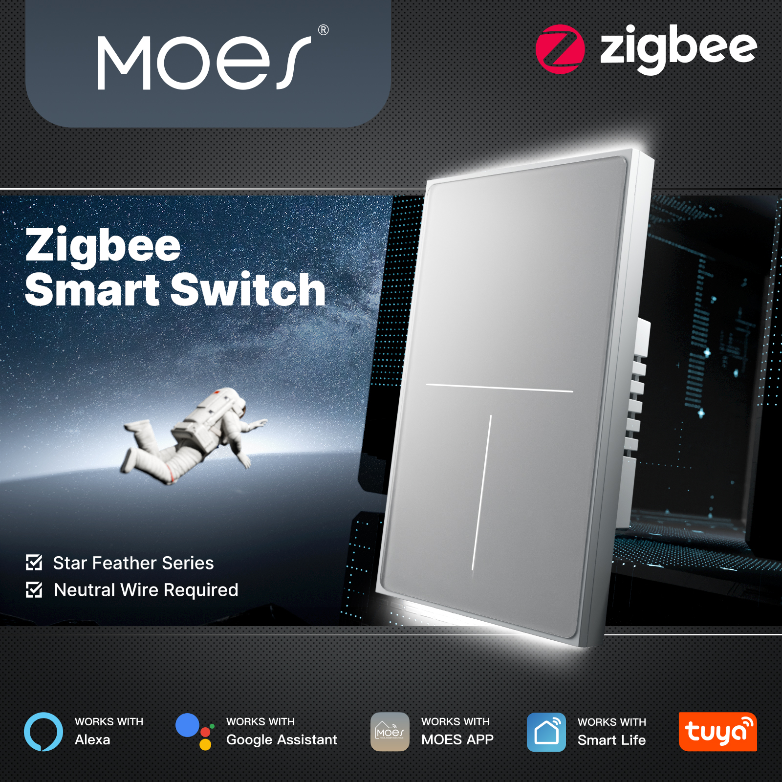 MOES Tuya ZigBee Star Feather  - Smart Home Life のレビューと価格