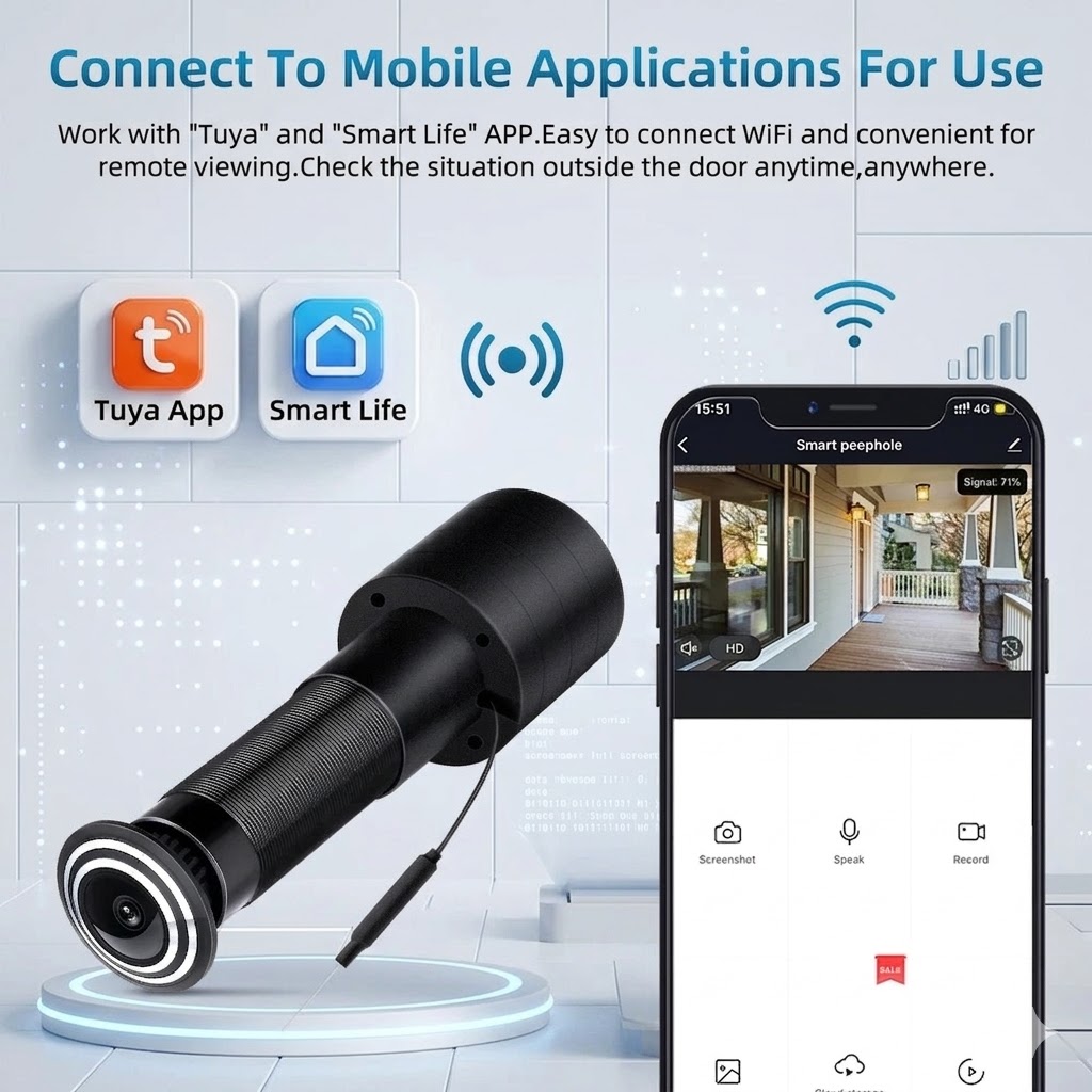 ZEMNIO 2K 3MP Smart Door Peeph - Smart Home Video Doorbell のレビューと価格