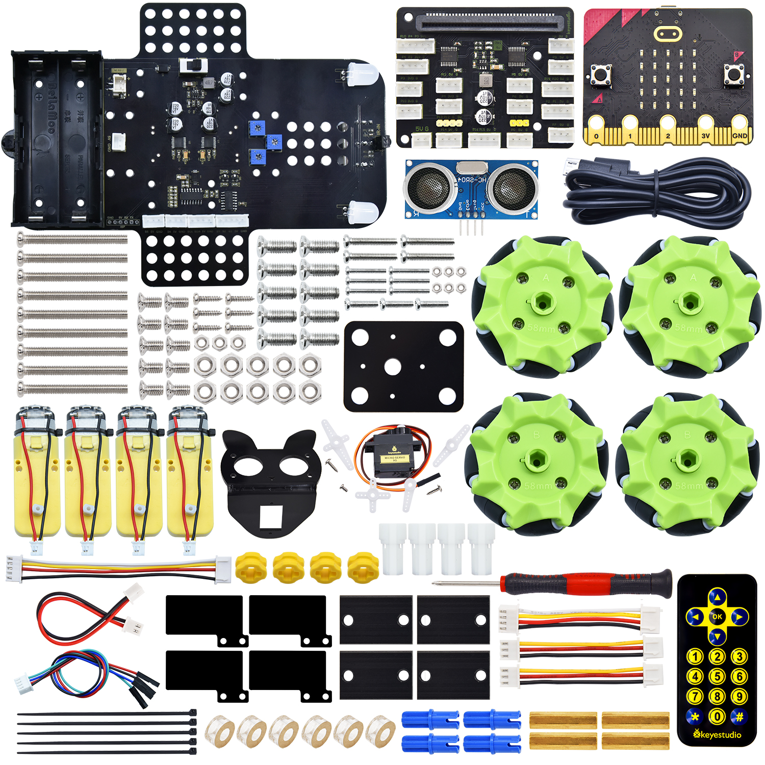 Keyestudio Microbit V2.0 4WD M - Smart Home Micro Bit のレビューと価格