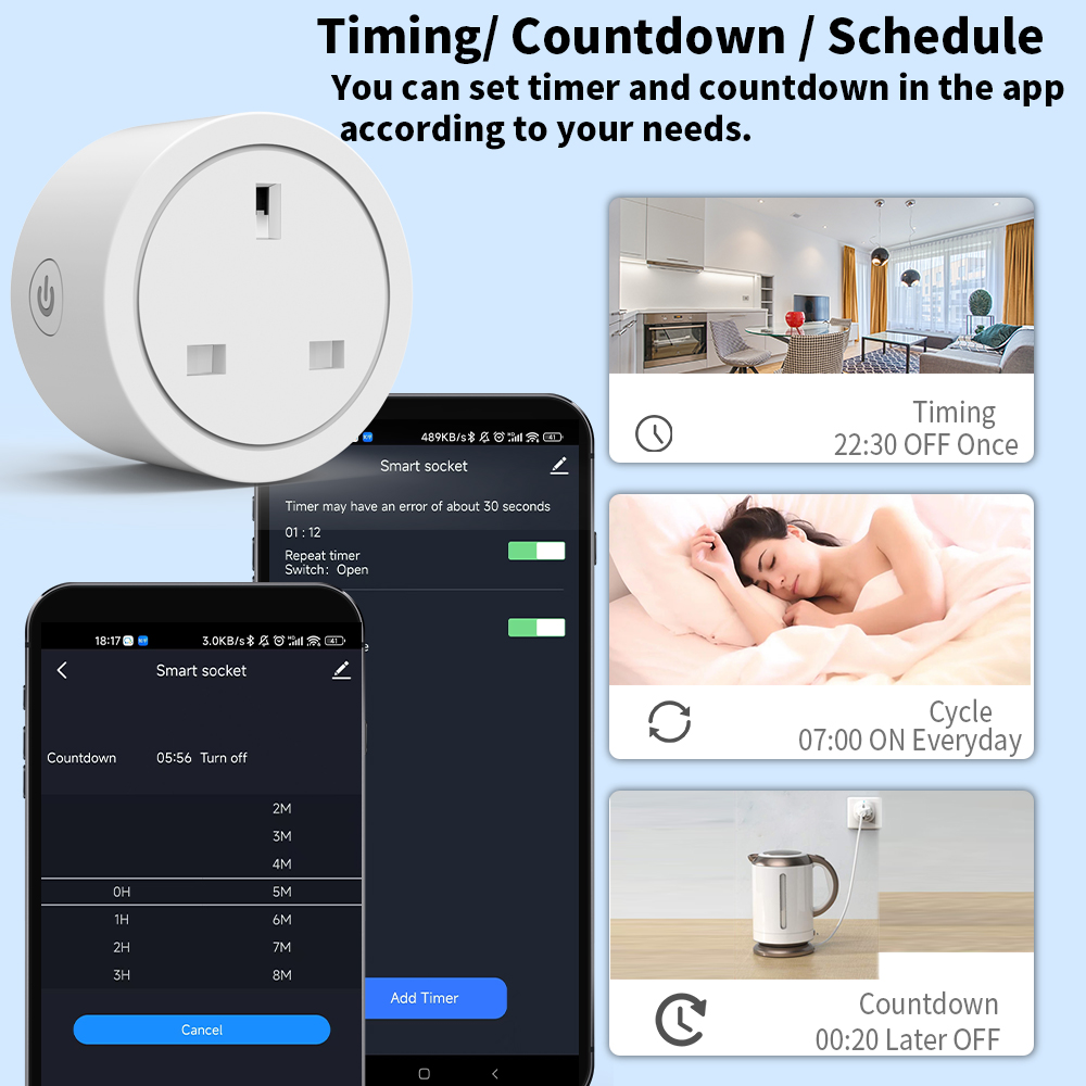 WiFi Smart Socket 16A UK plug  - Smart Home Or Smart Home のレビューと価格