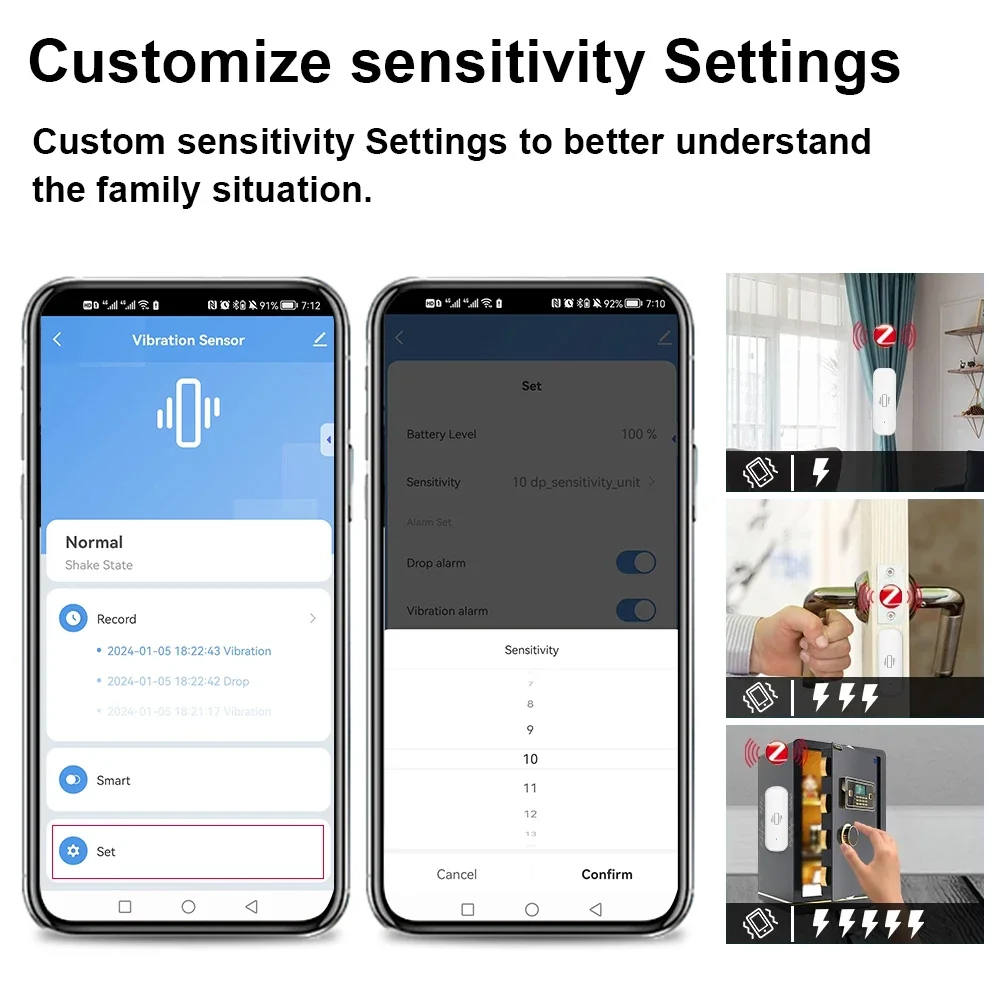Smart ZigBee Vibration Sensor  - Smart Home Monitoring のレビューと価格