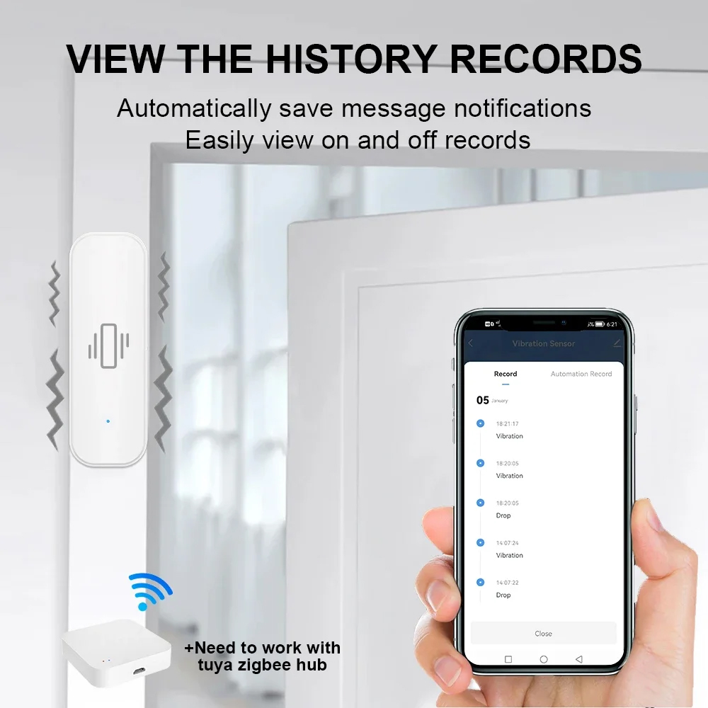 Smart ZigBee Vibration Sensor  - Smart Home Monitoring のレビューと価格