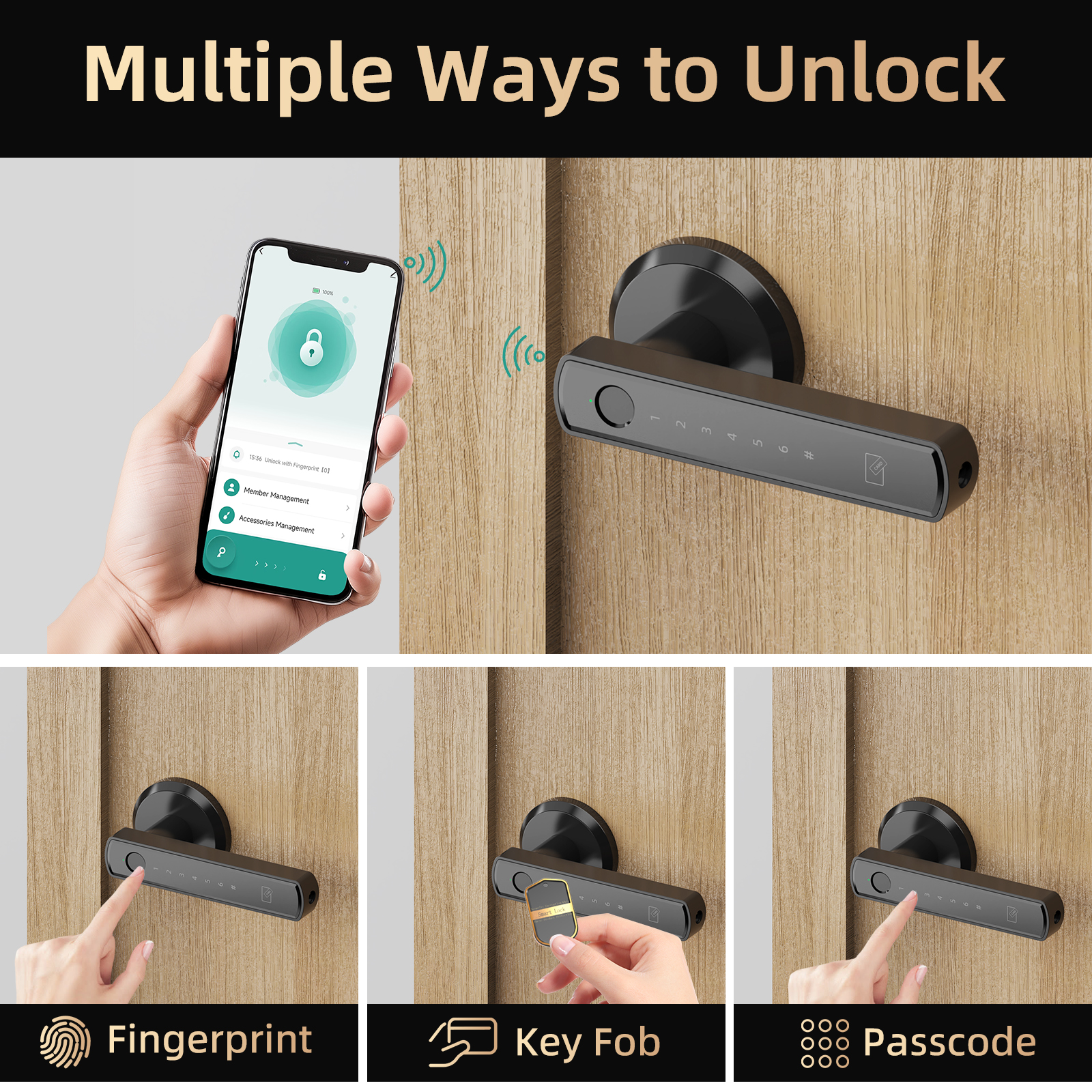 Viladepot Handle Shaped Smart  - Smart Home Door Lock のレビューと価格