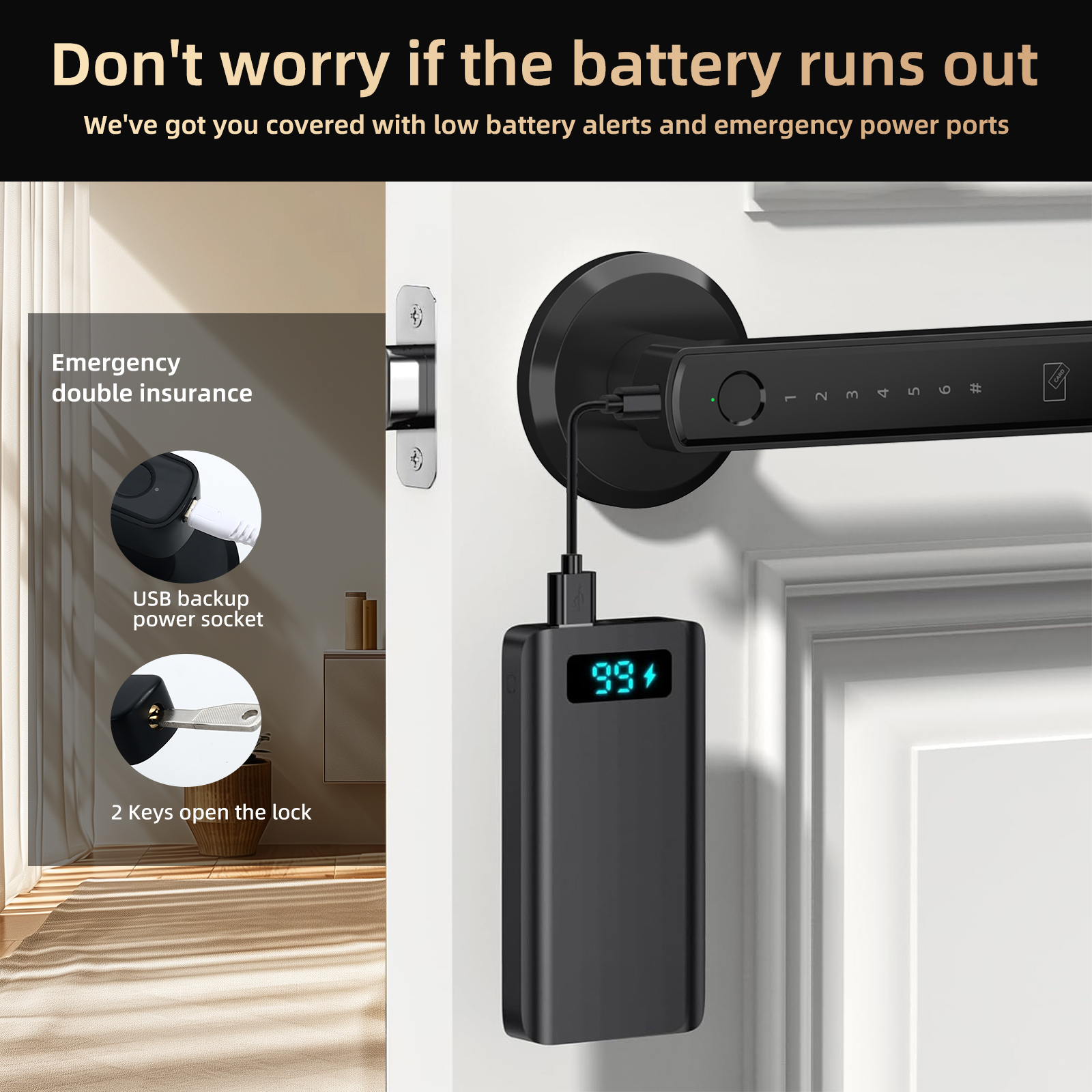 Viladepot Handle Shaped Smart  - Smart Home Door Lock のレビューと価格