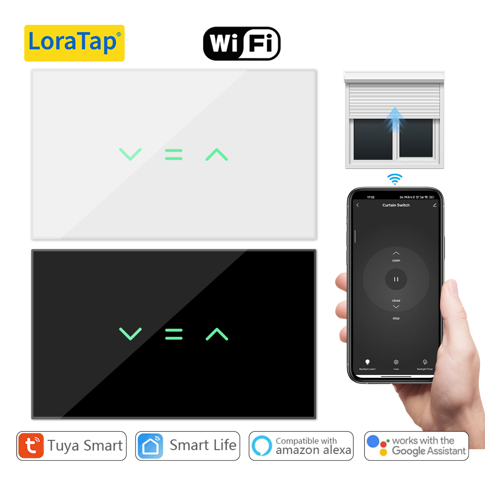 LoraTap US Curtain Blinds Roll - Universal Remote Smart Home のレビューと価格