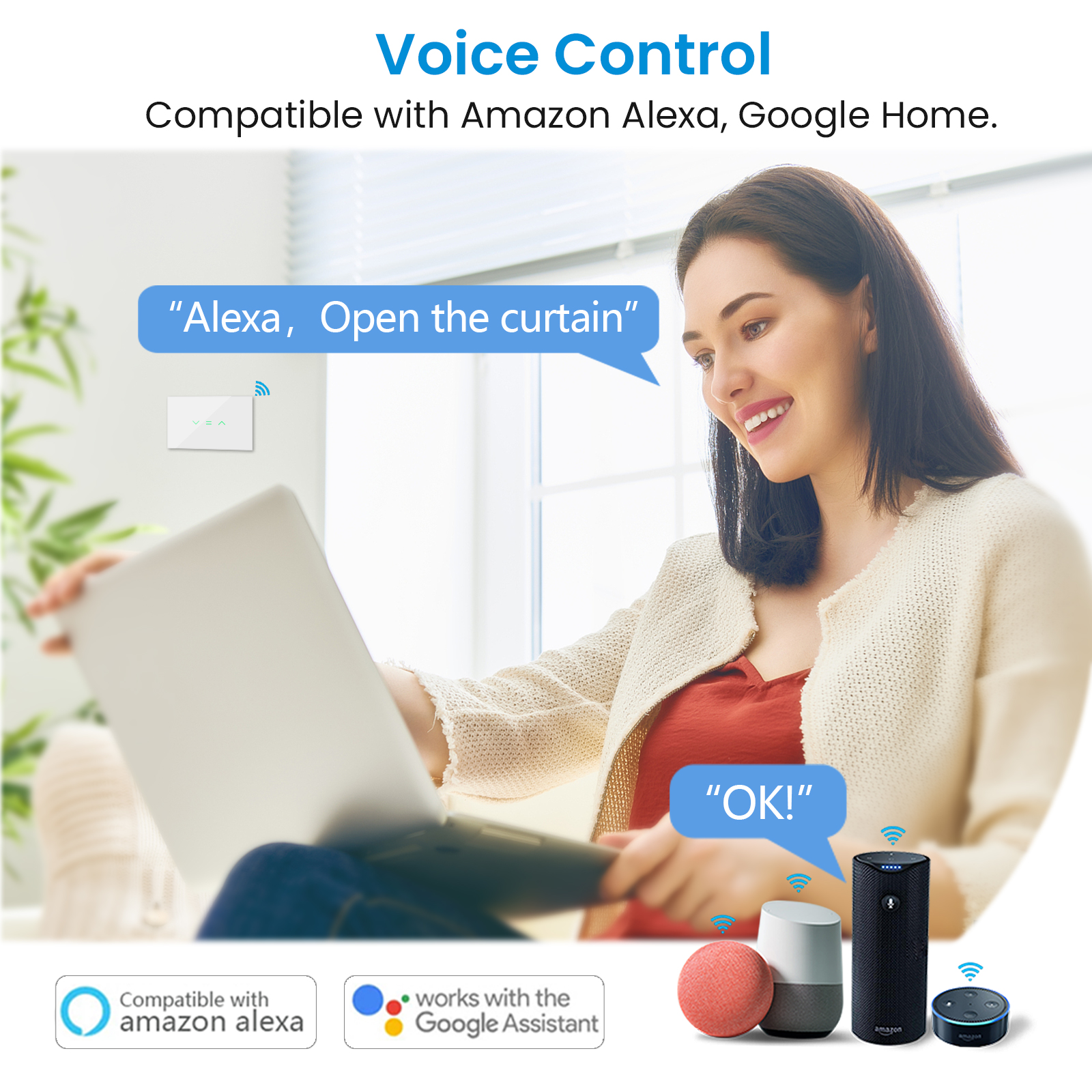 LoraTap US Curtain Blinds Roll - Universal Remote Smart Home のレビューと価格