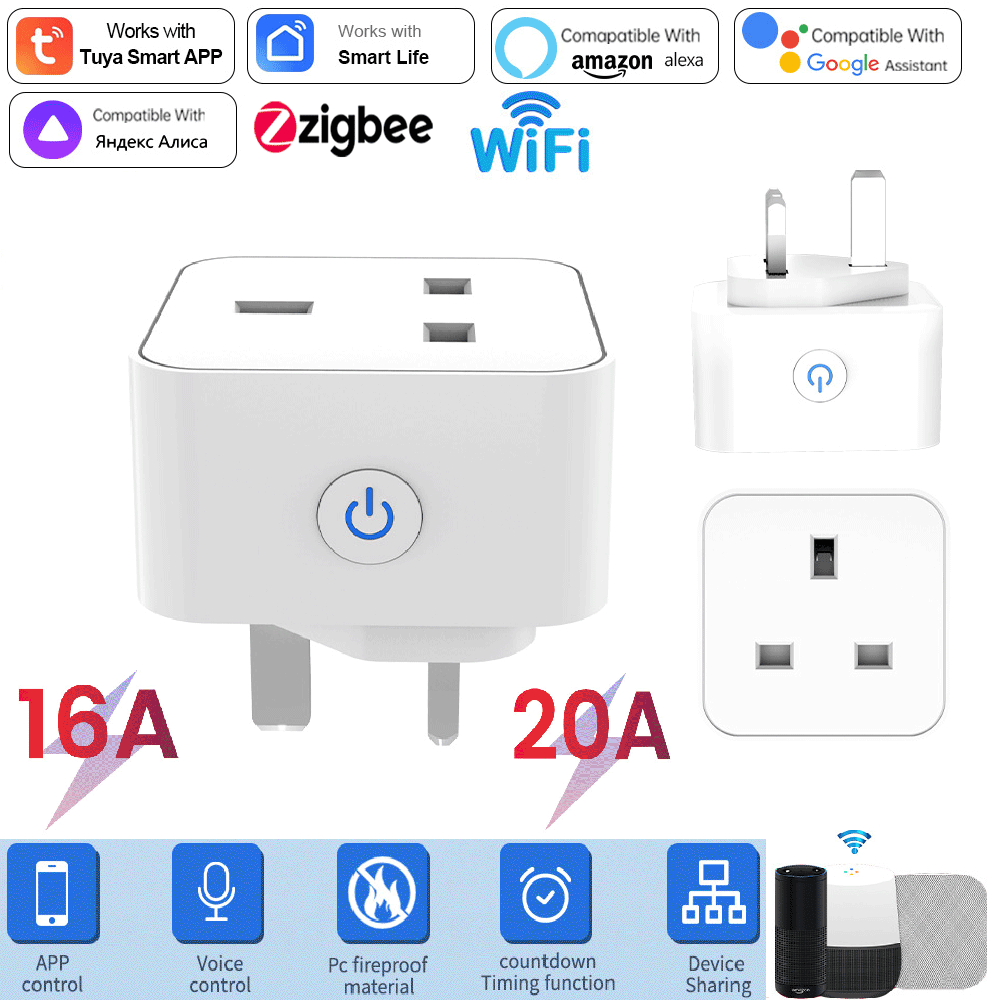 Tuya Smart Socket 16A/20A WiFi - Smart Home Or Smart Home のレビューと価格