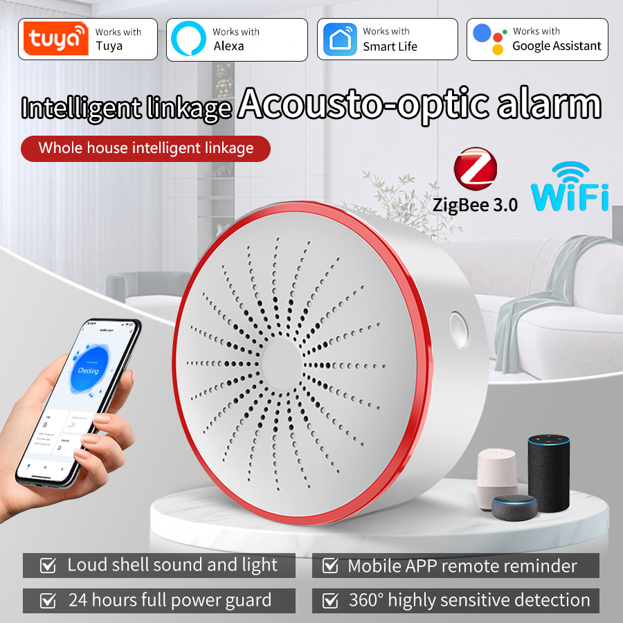 Tuya WiFi ZigBee Smart Alarm S - Smart Home Voice Assistant のレビューと価格