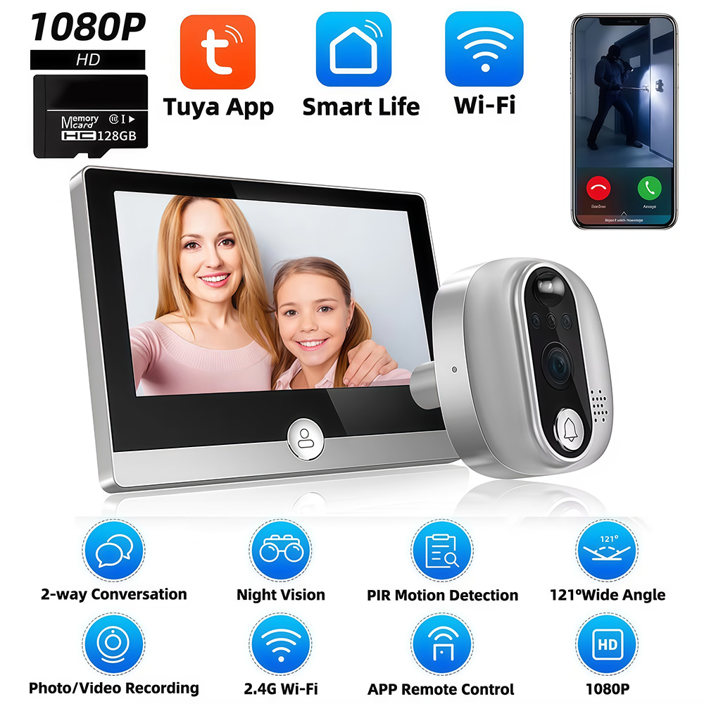 Tuya 1080P WiFi Door Bell Came - Smart Home Video Doorbell のレビューと価格