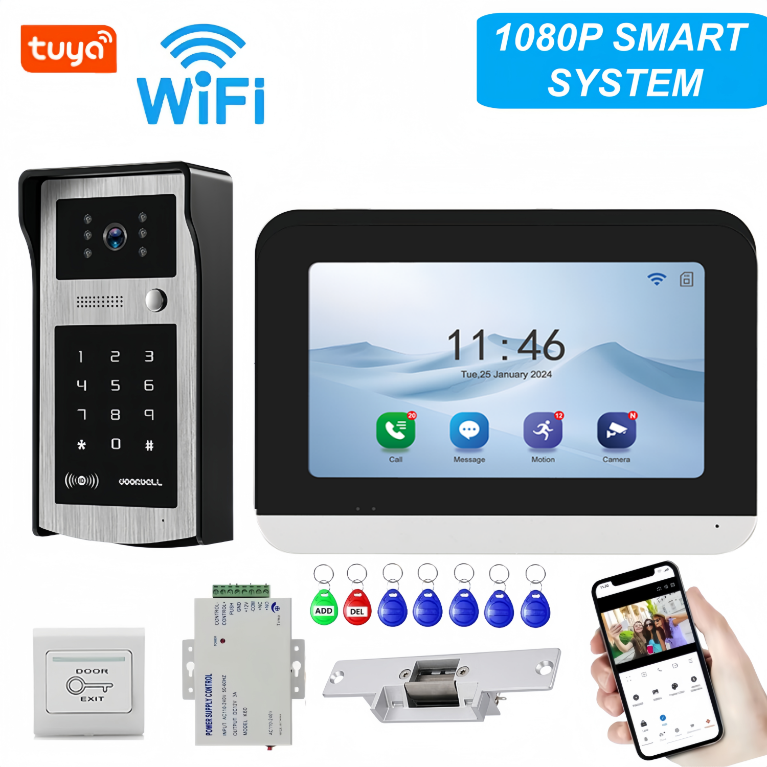 TUYA WIFI video intercom doorb - Smart Home Video Doorbell のレビューと価格