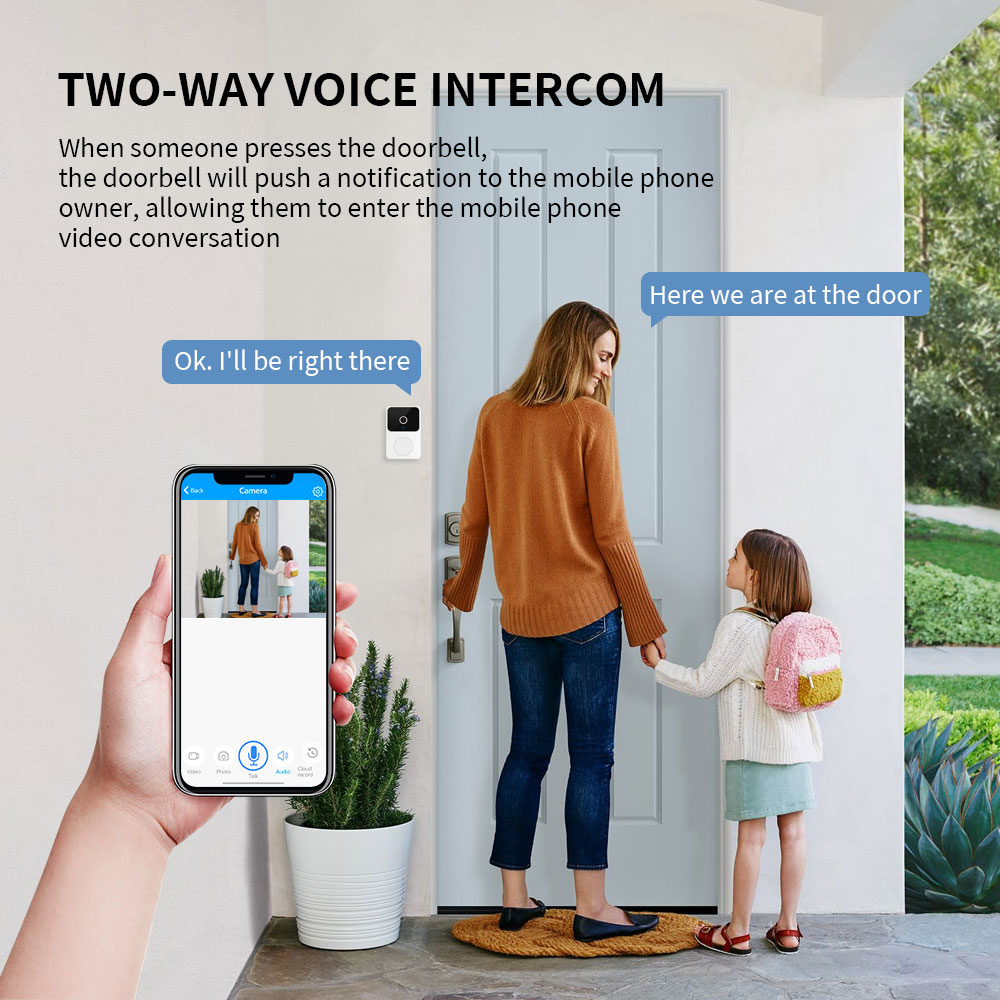 H5 Wireless Smart Video Doorbe - Smart Home Video Doorbell のレビューと価格