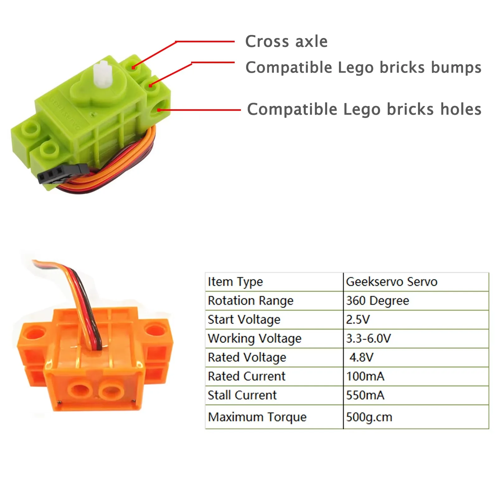 4pcs Geekservo 360 Degree Cont - Smart Home Micro Bit のレビューと価格
