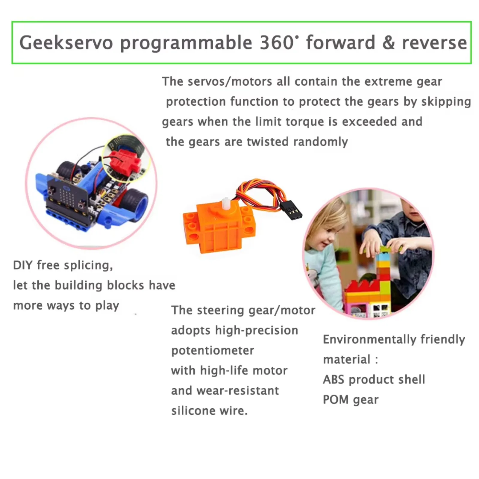 4pcs Geekservo 360 Degree Cont - Smart Home Micro Bit のレビューと価格