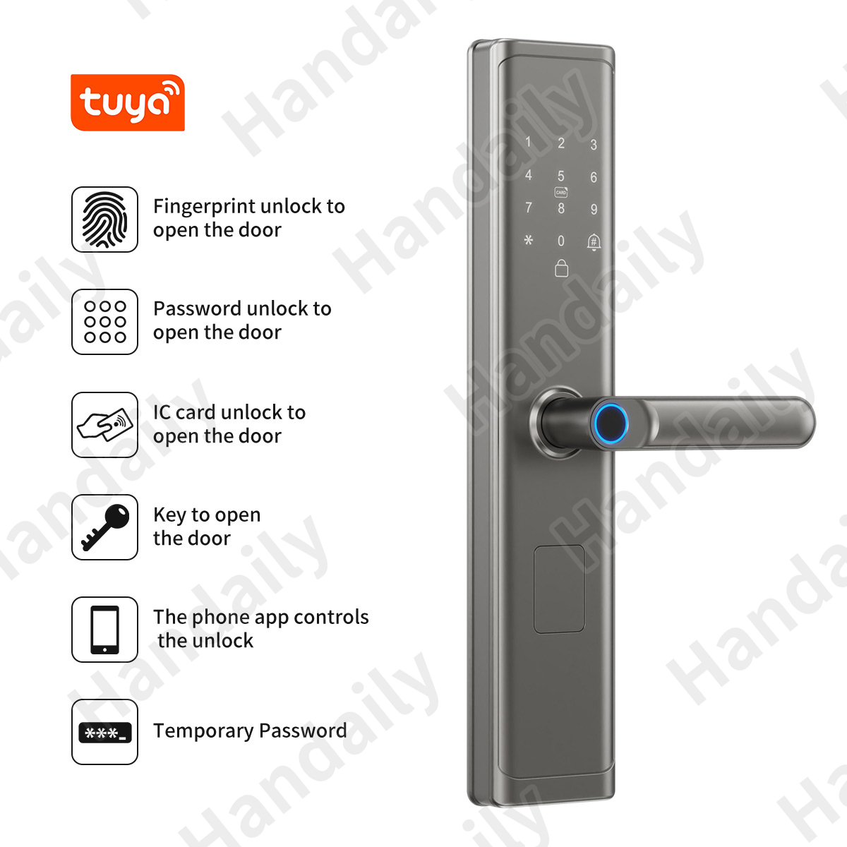 Tuya Wifi TTlock App Fingerpri - Smart Home Door Lock のレビューと価格