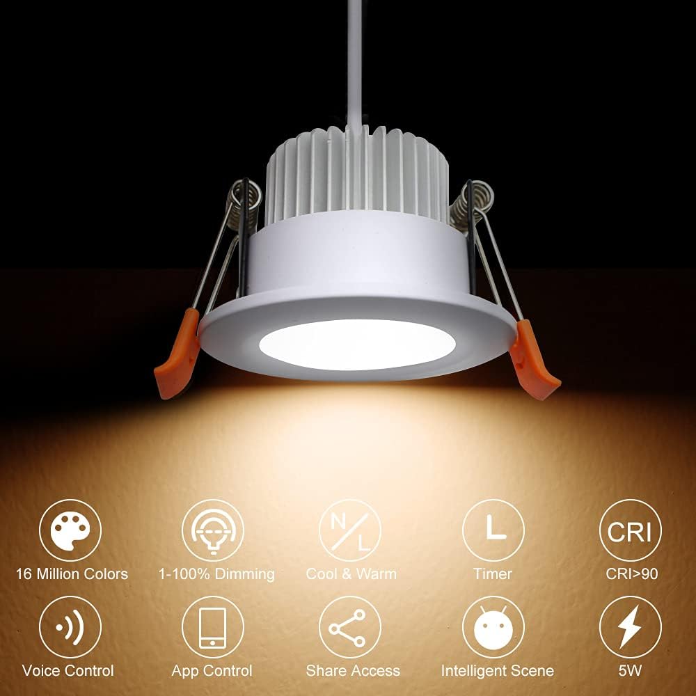 Smart 2 Inch 5W WiFi Recessed  - Smart Home のレビューと価格