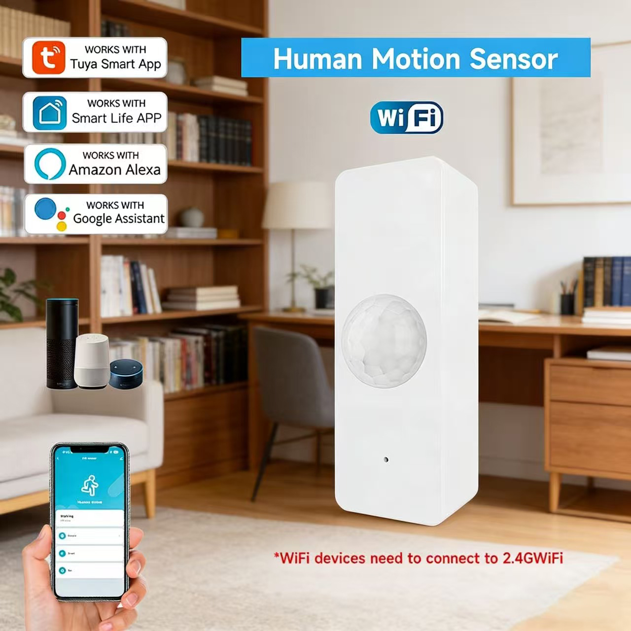 WiFi Smart PIR Motion Sensor T - Smart Home Full System のレビューと価格