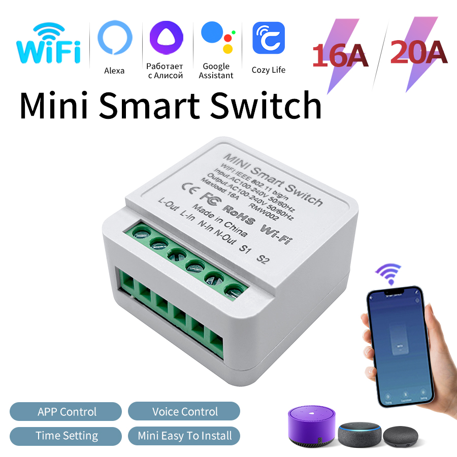 Smart WiFi Switch Breaker 16A/ - Smart Home Diy のレビューと価格