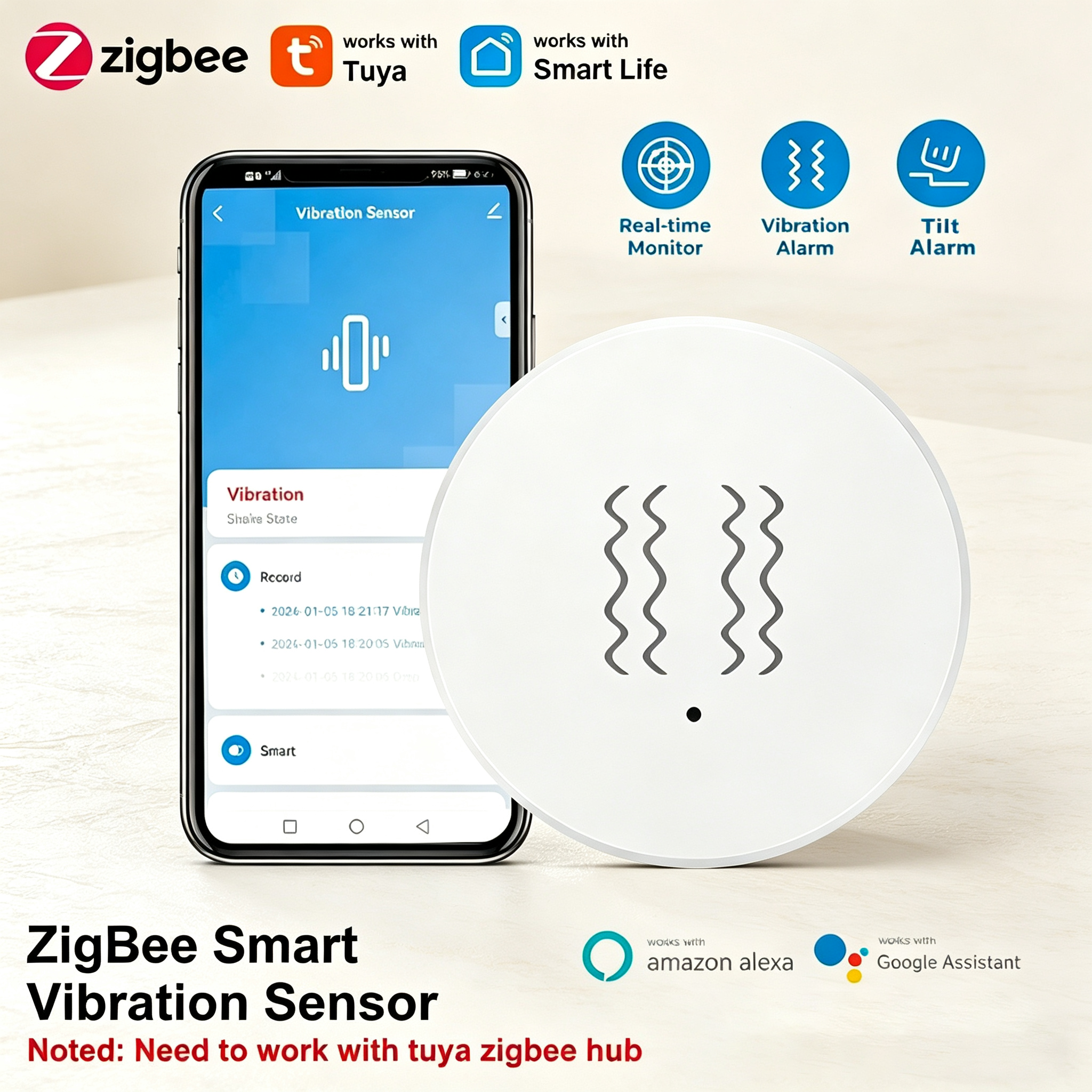 Tuya ZigBee Smart Vibration &  - Smart Home Full System のレビューと価格