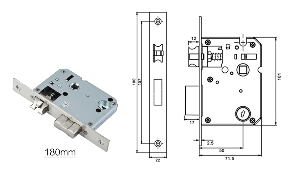 5050 stainless steel mortise w - Smart Home Door Lock のレビューと価格