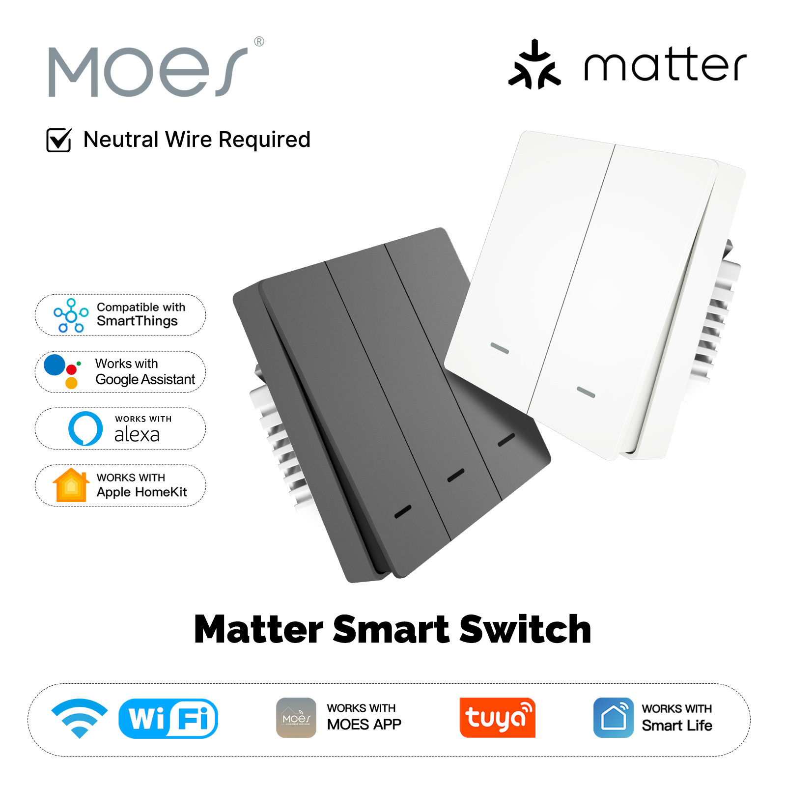 MOES Matter Tuya WiFi Smart Li - Smart Home Tablet のレビューと価格