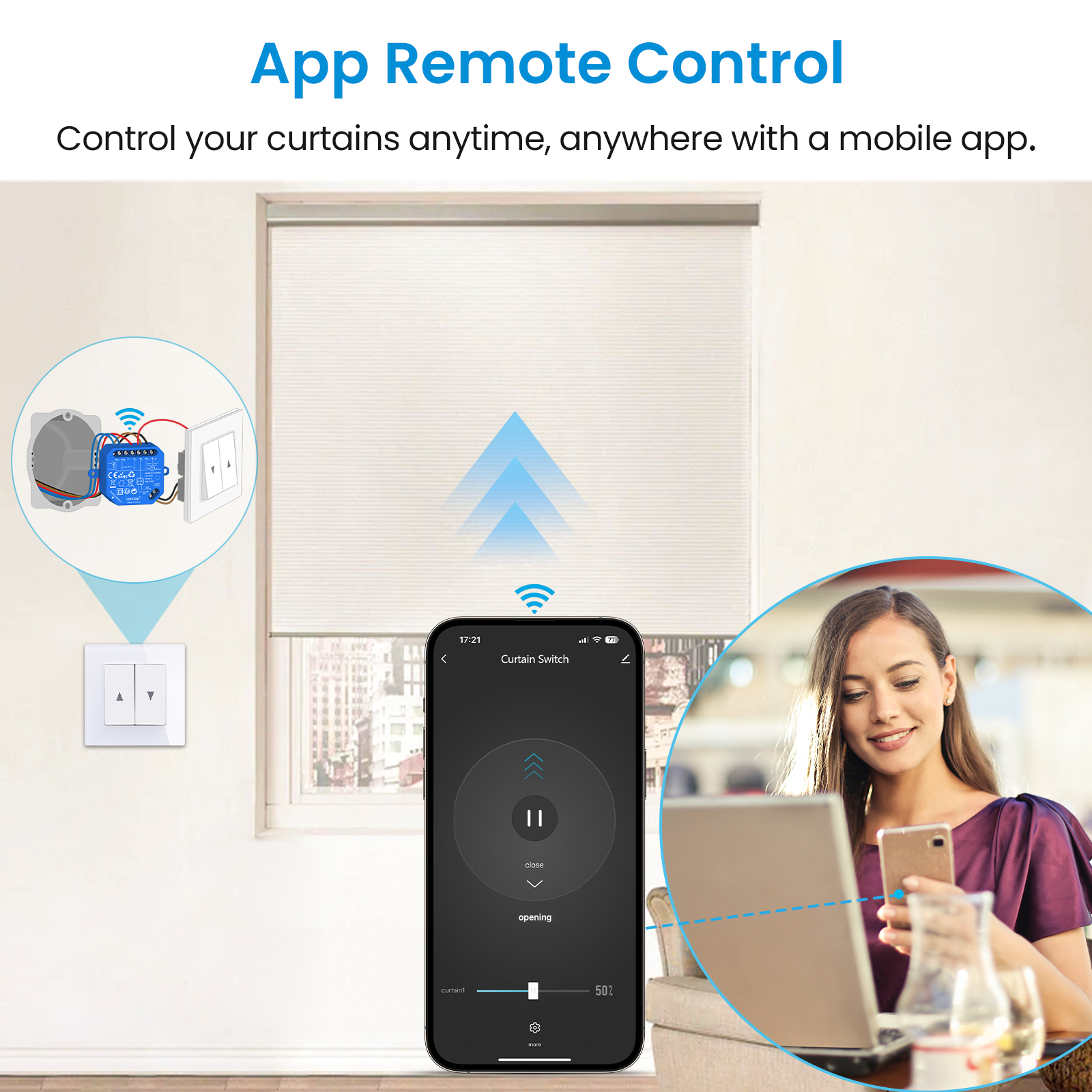 LoraTap Tuya Smart Roller Shut - Universal Remote Smart Home のレビューと価格