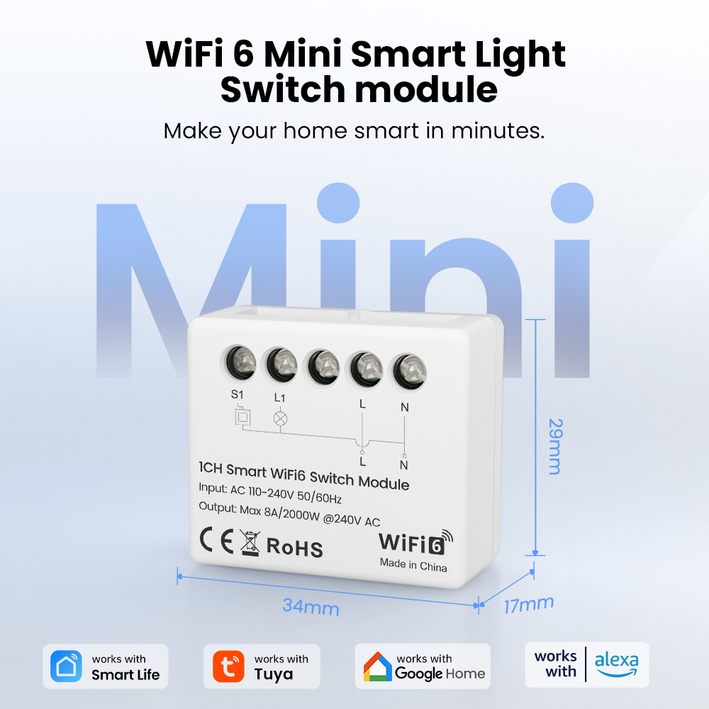 AVATTO Tuya WiFi 6 Mini Smart  - Smart Home Diy のレビューと価格