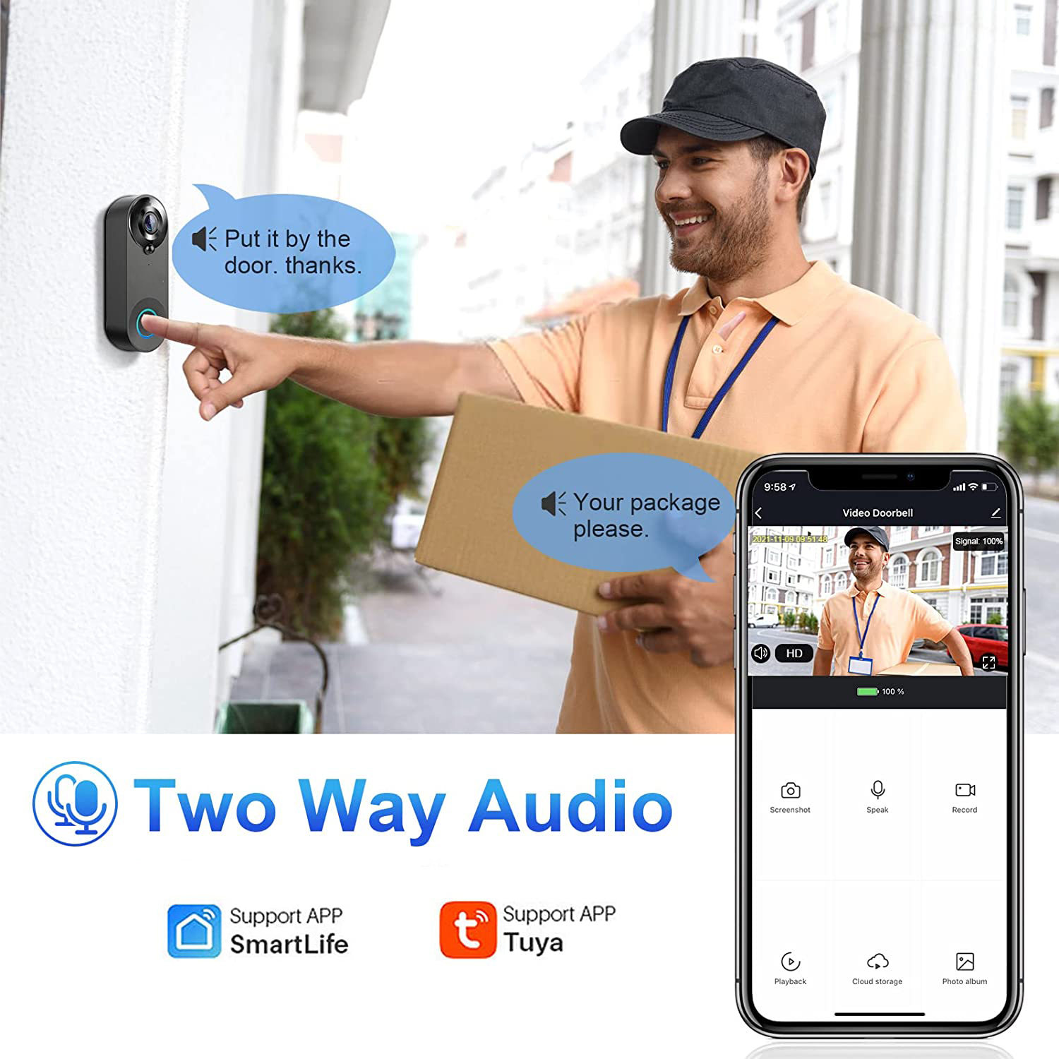 5G 2.4G WiFi Video Doorbell 10 - Smart Home Video Doorbell のレビューと価格