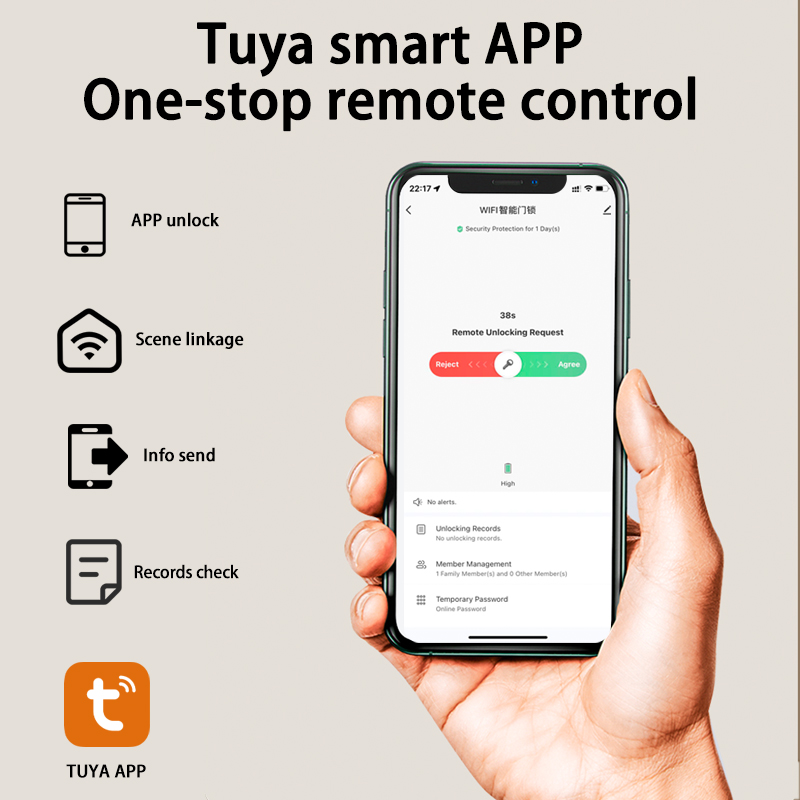 Tuya Smart Lock Wirelss With F - Smart Home Door Lock のレビューと価格