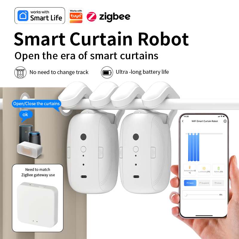 Zigbee Smart Curtain Driver Ro - Smart Home Robot のレビューと価格