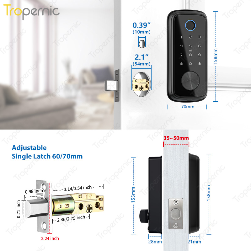Tuya Zigbee Door Deadbolt Lock - Smart Home Door Lock のレビューと価格