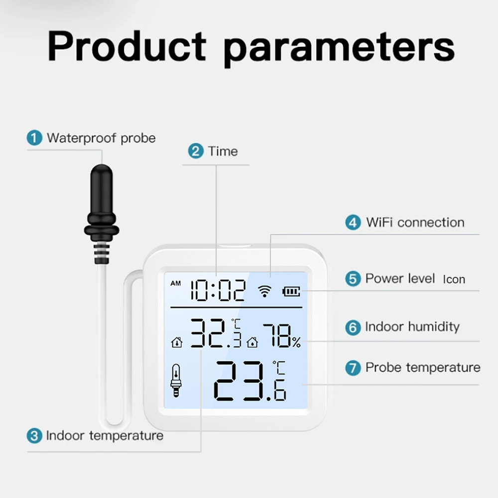 WiFi Humidity Temperature Sens - Smart Home Monitoring のレビューと価格
