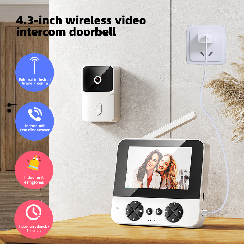4.3'' Night Vision Video Doorb - Smart Home Video Doorbell のレビューと価格