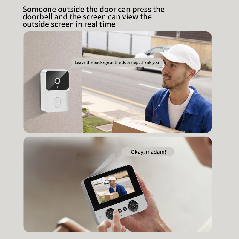 4.3'' Night Vision Video Doorb - Smart Home Video Doorbell のレビューと価格