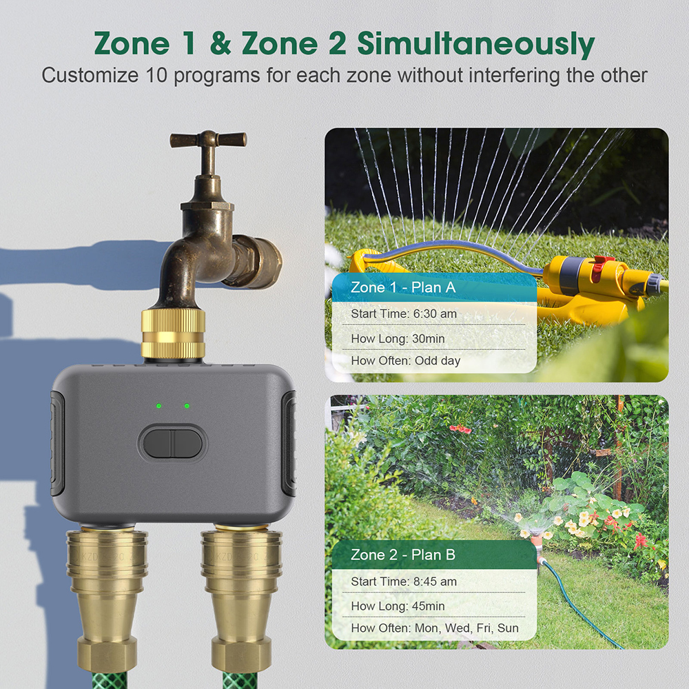 Tuya 2 Zone Watering Timer Gar - Smart Home Life のレビューと価格