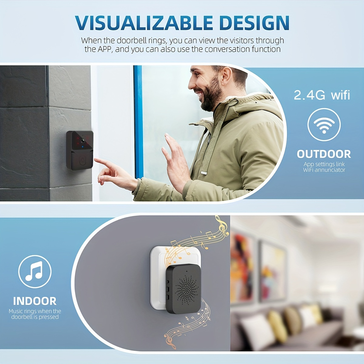 tuya Wireless smart video door - Smart Home Video Doorbell のレビューと価格